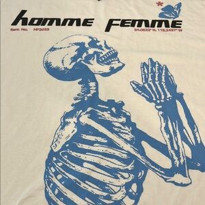 Blue Skeleton Graphic Tee